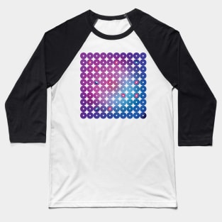 Abstract futuristic circles in blue, pink and fuchcia Baseball T-Shirt